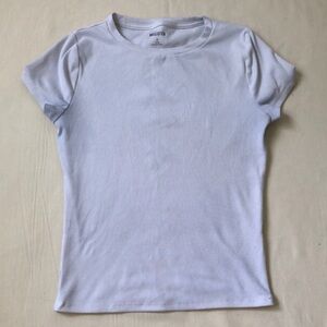 Hollister White Ribbed Top